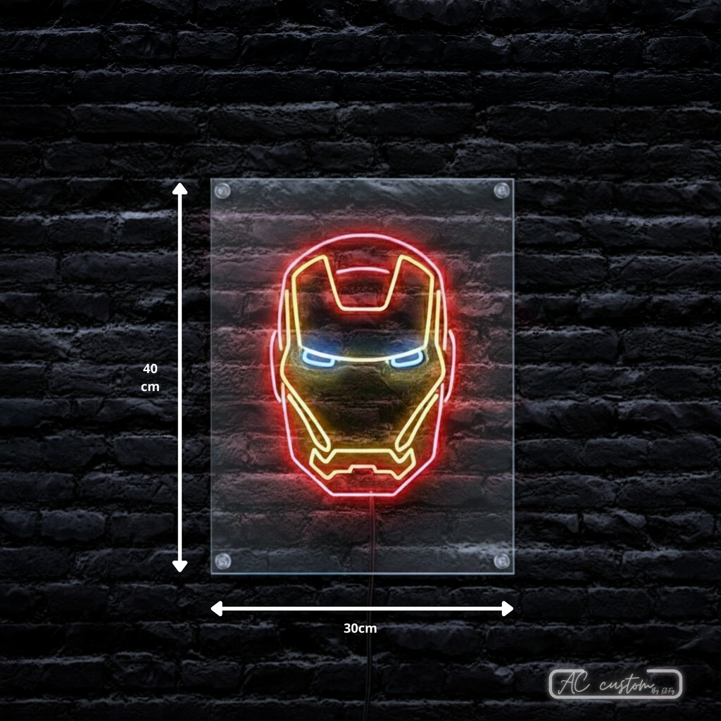 Néon Casque Iron Man