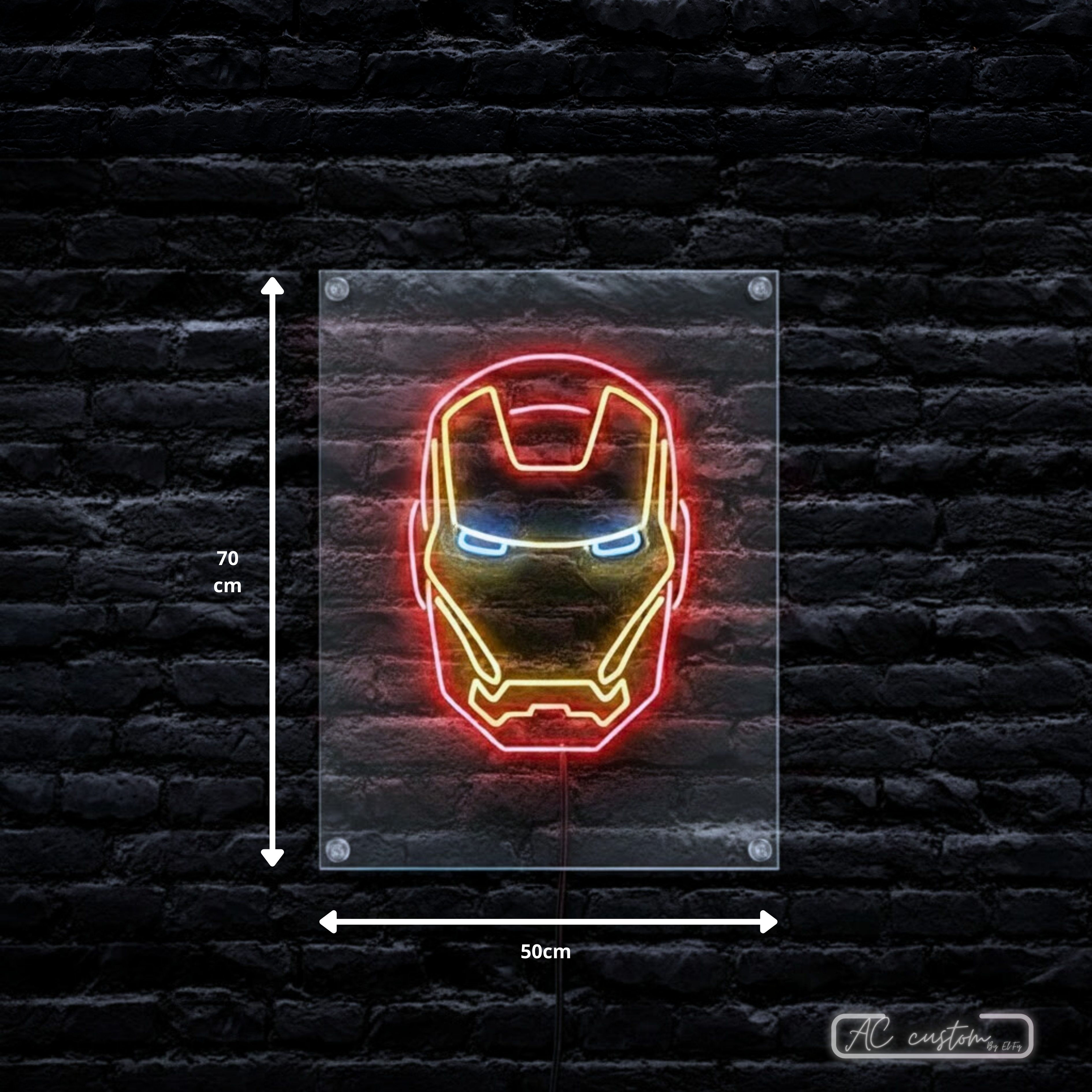 Néon Casque Iron Man